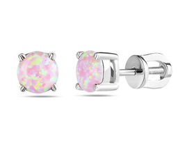 Серьги, опал розовый выр., Ю-25001р