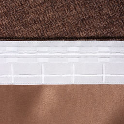 Штора блэкаут портьерная «Этель» Natural, 130×300 см, коричневая, рогожка 275 г/м²