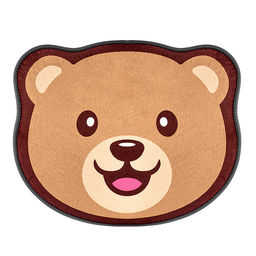 Коврик плюшевый c эффектом памяти "Мишка" 50x60см