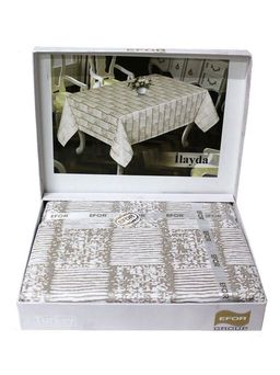 Скатерть EFOR ILAYDA 160*220 прямоугольная кофейный  фото 3