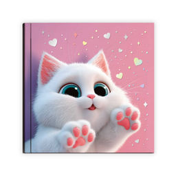 Блокноты, 105х105 мм, 48 л, арт. 74051 ПУШИСТЫЕ ЛАПКИ / Блок - белый офсет 65 г/м?, дизайнерский бло