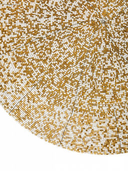 Салфетка сервировочная D35 белый бисер