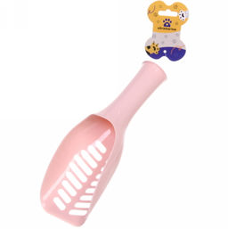 Цена за 3 шт. Совок для кошачьего туалета "ДОНКОТТИКО", закруглённый, цвет бежево-розовый, 25*9,5см (лейбл)