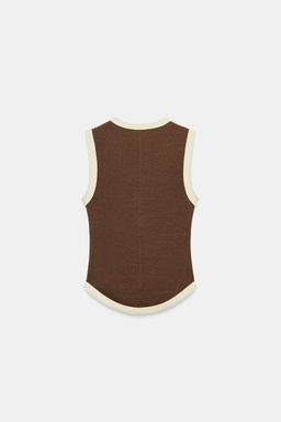 CAMISETA VIVOS CONTRASTE / Marr?n - Zara фото 7