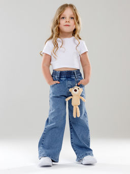 Джинсы-трубы для девочек - СИНЯЯ МОДА фото 4