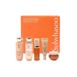 Набор антивозрастных восстанавливающих миниатюр с женьшенем SULWHASOO Concentrated Ginseng Anti-Aging Kit 5 Items Обновленная серия! (Cream Rich 5ml+Eye Cream 4ml), Water 25ml+Emulsion 25ml+Serum 5ml+Cream Rich 5ml+Eye Cream 4ml