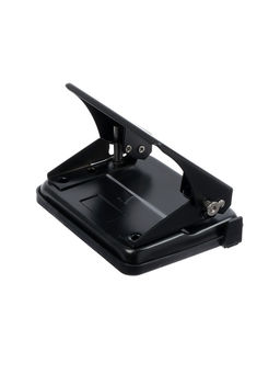 Дырокол 20л метал черный, с линейкой