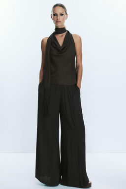 SATIN TOP WITH FRINGING - Zara фото 9