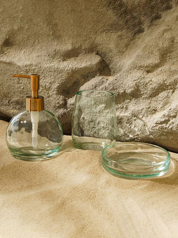 Аксессуары для ванной SL Home, 3 предмета, дозатор, мыльница, стакан