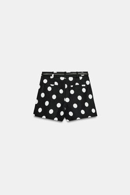 BERMUDA PINZAS CINTUR?N LUNARES / Negro / Blanco - Zara фото 7