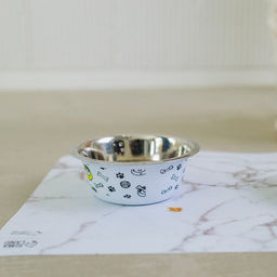 Миска металлическая для собаки Ем, играю и снова ем, 350 мл, 13х4.5 см - Пушистое счастье фото 7