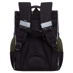 RAm-385-8 Рюкзак школьный с картхолдером на держателе и мешком для обуви - Grizzly фото 28