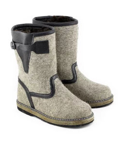 Сапоги Лесник с натур.мехом, войлок на голенище 5мм., на подошве 10мм.,