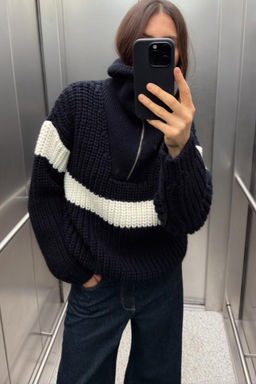 STRIPED KNIT SWEATER - Zara фото 2