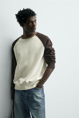 SUDADERA CREWNECK COLOR BLOCK / Multicolor - Zara фото 5
