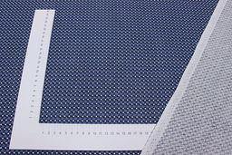 Бязь Мелкая геометрия цв.чернильно-синий, ш.1.5м, хлопок-100%, 105гр/м.кв - Купава фото 3