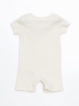 Bisiklet Yaka Bask?l? Erkek Bebek Tulum