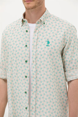 U. S. Polo Assn Мужская зеленая рубашка с длинным рукавом - U.s. polo assn фото 14
