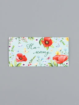 Цена за 10 шт. Конверт для денег На мечту, маки, 16,5 х 8 см