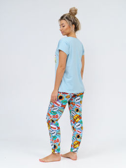 800 Пижама "Взрыв/Голубой"