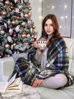 Флисовый плед Сити 150*200 см. - Лен поволжья фото 3