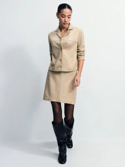 Укороченный жакет из искусственной замши / Zarina