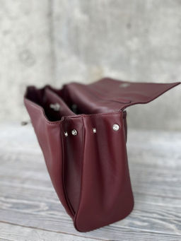 Женская кожаная сумка-портфель 8399-3 Бордо - Sergio valentini фото 4