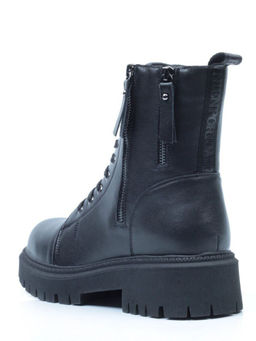 01-5275-1 BLACK Ботинки демисезонные женские (натуральная и искусственная кожа, байка)