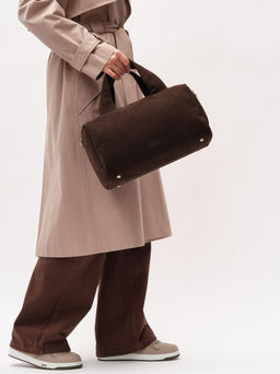 Замшевая сумка Bowling DBR 31378 черный каштан  фото 8