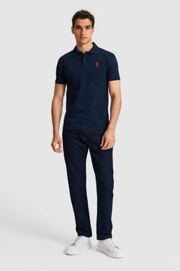Erkek Slim Fit Polo Yaka Lacivert Basic Ti__rt - U.s. polo assn фото 4