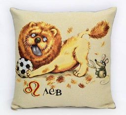 Гороскоп Лев - гобеленовая наволочка 45х45см