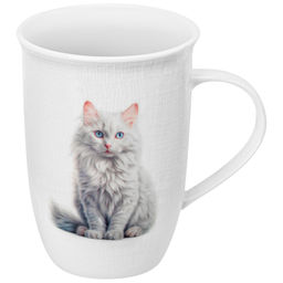 Кружка 450 мл 12*9*12,5 см "Кошка Василиса", NEW BONE CHINA