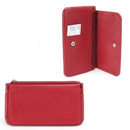 Портмоне женское Croco-ПР-805 натуральная кожа 3 отд, 4 карм, красный флотер (113) 238497