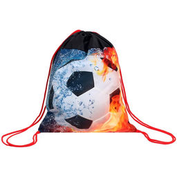 Мешок для обуви 420 х 340 мм, Calligrata МСО-5С, (мягкий полиэстер, плотность 210D), Мяч в огне