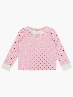 Лонгслив в горошек для девочки UD 1376 синий - Mini maxi фото 4