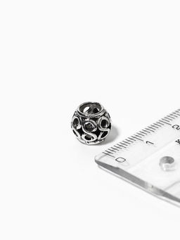 Цена за 5 шт. Шарм разделитель для бусин Бесконечность, цвет серебро