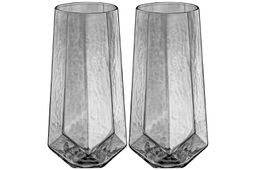 Набор 2 стаканов 460 мл 7,7*7,7*15 см "ICE", графит