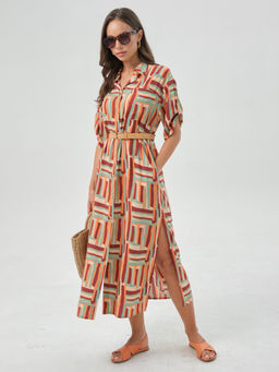 Платье из вискозы с принтом - Stilla фото 2