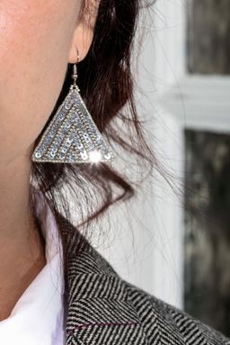 Klart набор для вышивания 10-511 Серьги треугольные. Серебряный орнамент 4 х 3.5 см