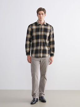 Regular Fit Ekose Gabardin Erkek G?mlek