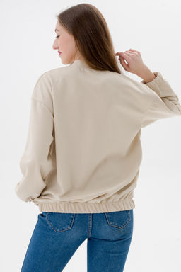 Бомбер из коттон фита песочный макси - Амадэль фото 18