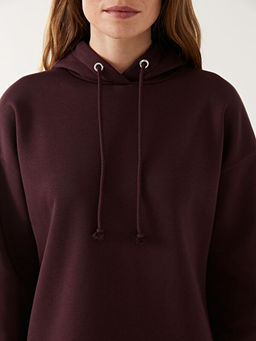 Kap??onlu Kad?n Kal?n Sweatshirt Tunik
