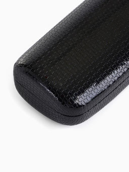 Футляр для очков на хлопушке, однотонный, размер 15×6×3.5 см, чёрный