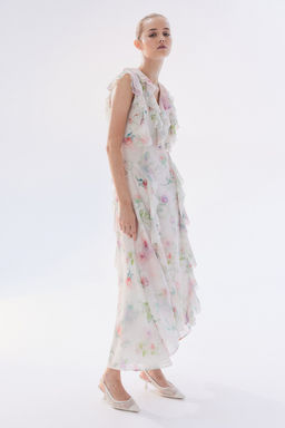 Vestido de gasa con volantes - H&m фото 3