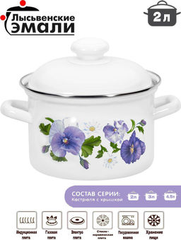 Кастрюля 2,0л 16104 АП2 Анютины глазки