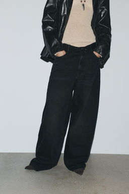 TRF FOLDED WAIST MID-WAIST JEANS - Zara фото 2