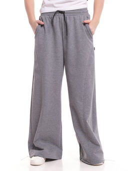 Брюки для девочки с утяжкой внизу 22-7708 темно-серый меланж - Mini maxi фото 5