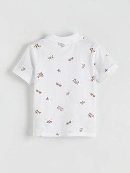 Polo Yaka Bask?l? Erkek ?ocuk Ti??rt