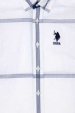 Рубашка для мальчика U.s. Polo Assn с длинным рукавом белая из хлопка  фото 9