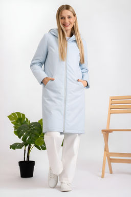 Полупальто женское демисезонное "HN-1" голубой